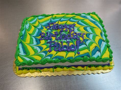 Tie Dye Sheet Cake By Stephanie Dillon Ls1 Hy Vee Sheet Cake Designs