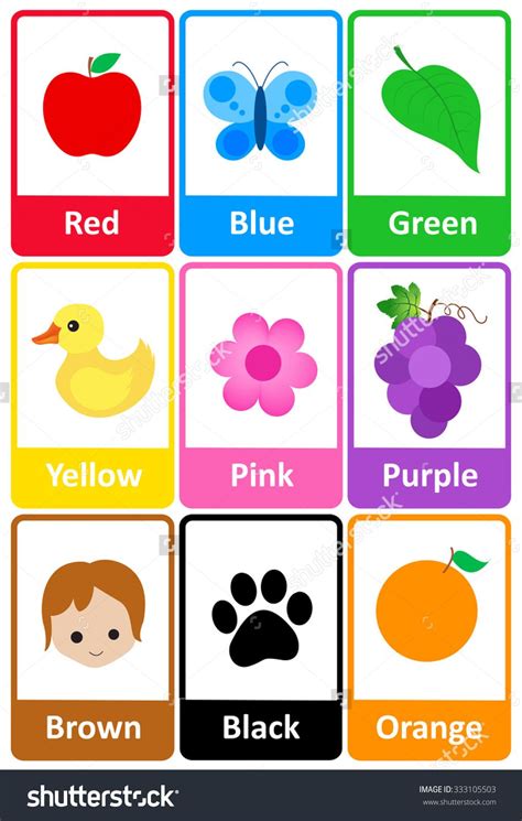 Imagen Relacionada Preschool Colors Printable Flash Cards Color