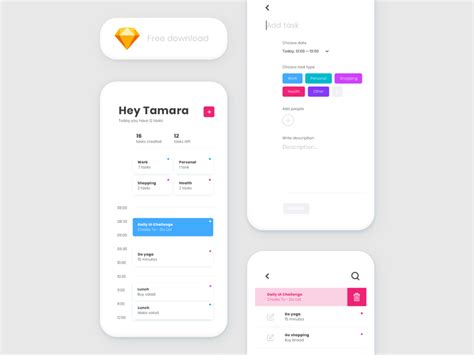 ToDo List App Concept Made In Sketch Freebie Supply