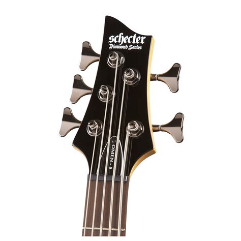 Schecter Omen 5 Left Handed Bass Guitar Black At Gear4music
