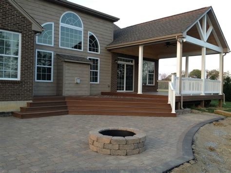 Outdoor Living Space Stone Patio Covered Patio Stone