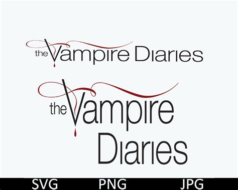 The Vampire Diaries Logo Svg Png File For Cricut T Shirt Etsy