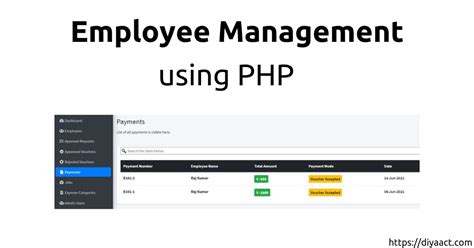 Employee Management System Project PHP Source Code