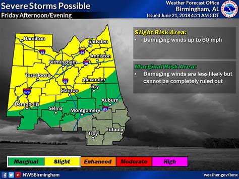 Severe Thunderstorms Possible Throughout Alabama This Afternoon And Evening