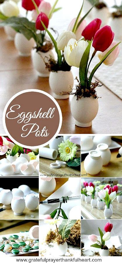 Sweet And Dainty Springtime Easter Flowers In Eggshell Pots Are Super