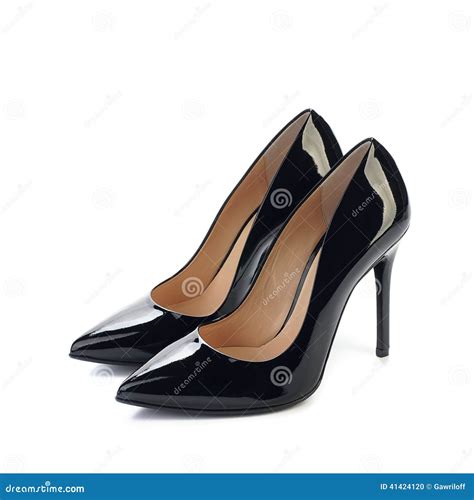 Pair Of Black High Heels Women Classic Shoes Stock Photo Image 41424120