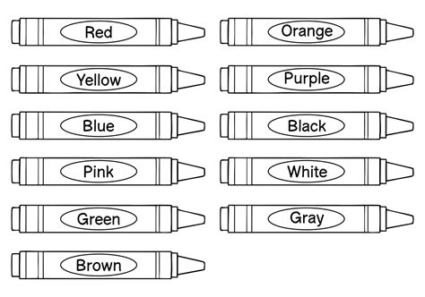 7 Best Images of Crayon Shape Printable - Color Crayon Template