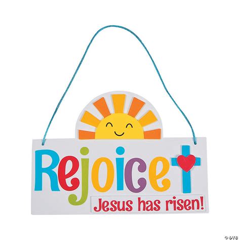 Rejoice Jesus Has Risen Sign Craft Kit Makes 12