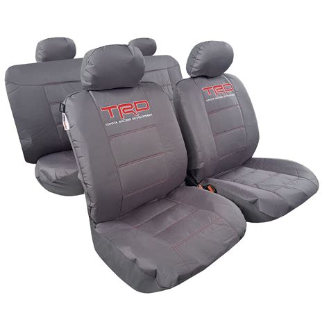 Toyota Tacoma Trd 2020 Seat Covers Waterproof Grey Canvas Full Set