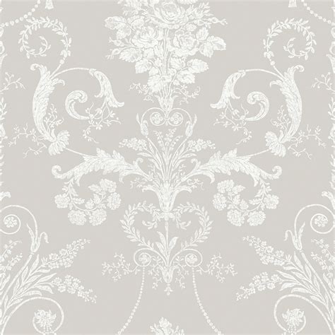 Graham And Brown Wallcoverings 56 Sq Ft Laura Ashley Josette White And