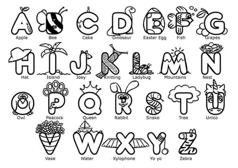 Free Abc Coloring Pages Printable A To Z Coloring Pages
