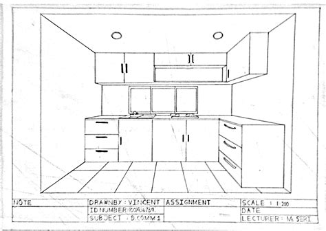 Kitchen Perspective Drawing At Explore Collection