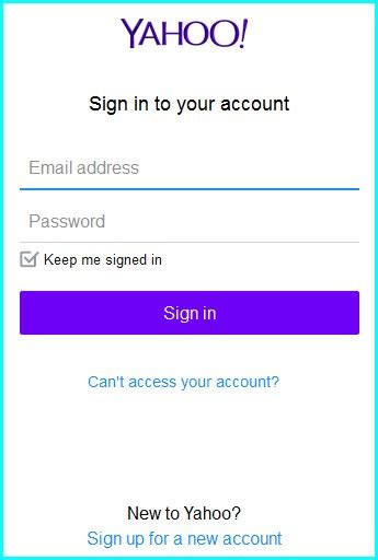 My Yahoo Mail Sign In With Password