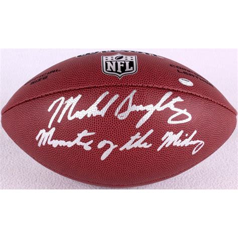 Mike Singletary Signed Football Inscribed Monsters Of The Midway