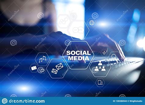 Social Media Network Digital Marketing And Advertising Concept Stock