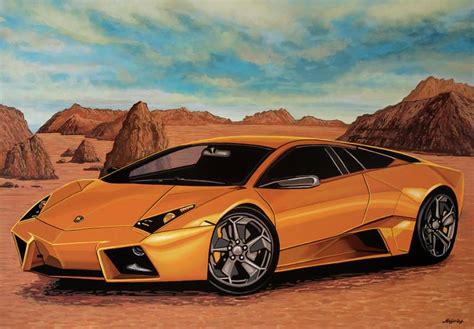 Lamborghini Reventon 2007 Painting Poster Canvas Wall Art Print