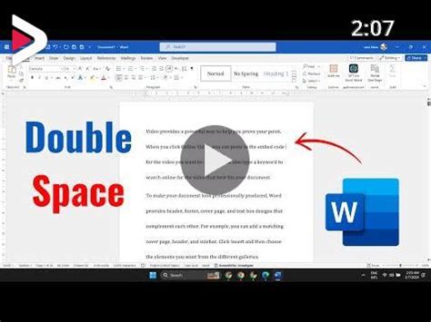 How To Double Space in Microsoft Word Double Lines Space In Word دیدئو dideo