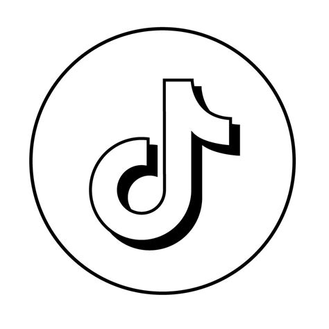Tik Tok Logo Black And White Logo Outline App Logo Graphic Design