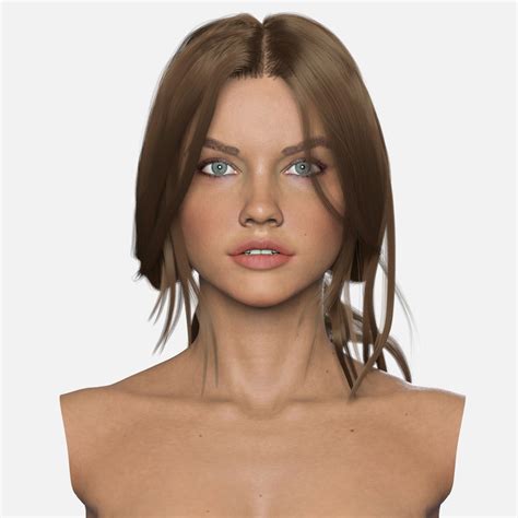 3d Model Woman Head Turbosquid 1161295