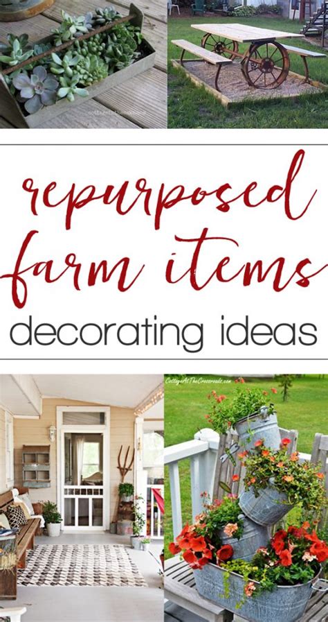 With primitive home decor and rustic home decor. Repurposed farm equipment ideas for home decorating