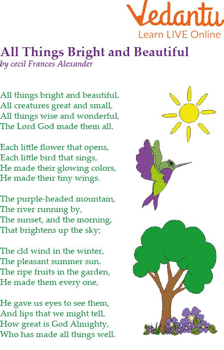 All Things Bright And Beautiful Poem For Kids Popular Poems For Children