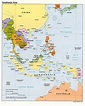 Mapa Político del Sudeste Asiático - Tamaño completo | Gifex