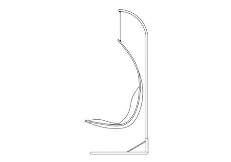 Hanging Chair Eleavation Free Cads