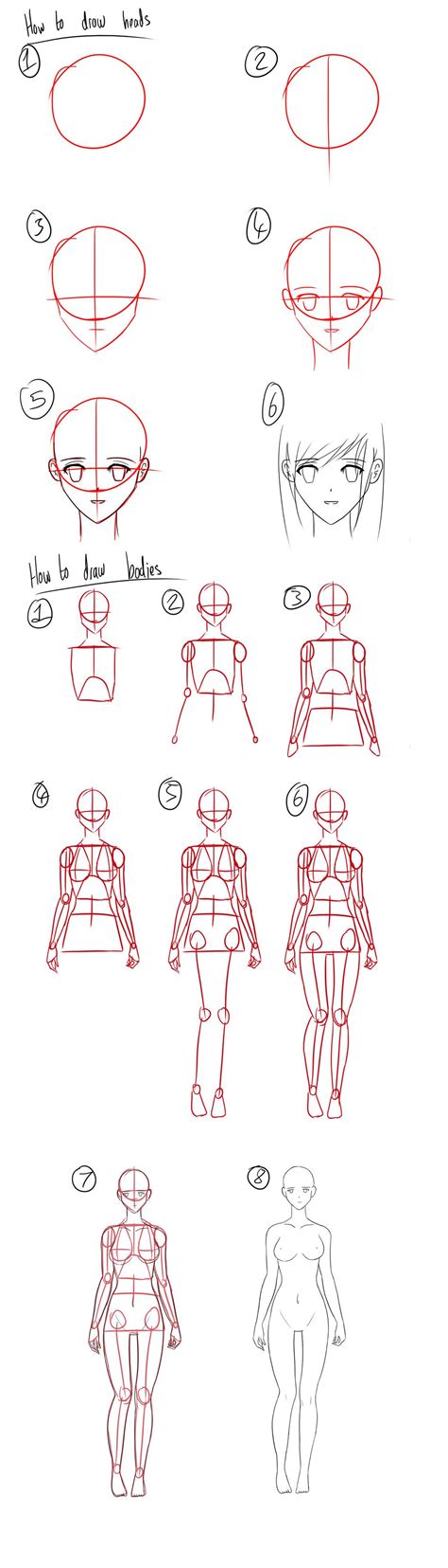Draw anime character tutorial step by step lesson 08: Tutorial | Drawing anime bodies, Anime head, Manga drawing