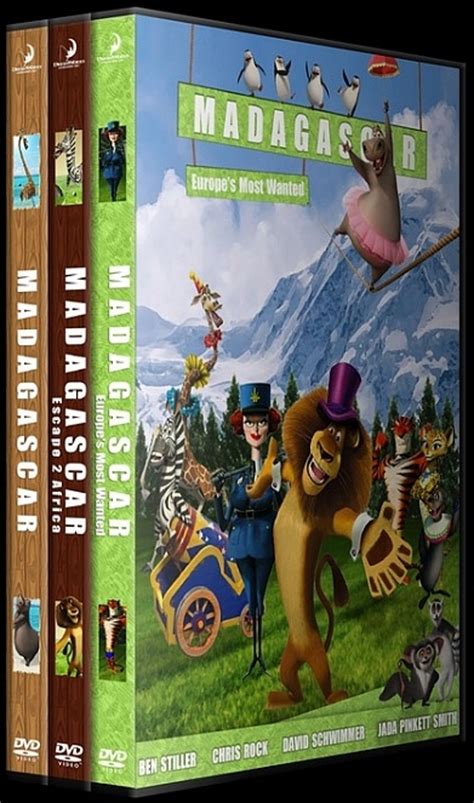 Madagascar Collection Madagaskar Koleksiyonu Custom Dvd Cover Set