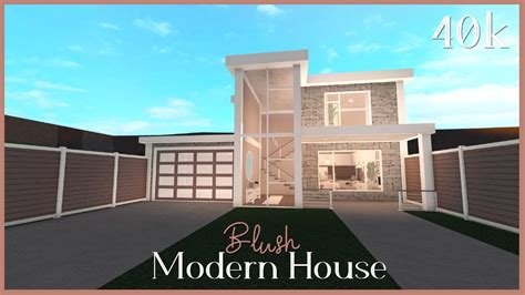 Bloxburg Blush Modern 2 Story Home 40k House Build Youtube