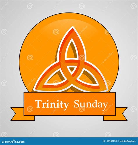 Illustration Of Christian Trinity Sunday Background Stock Vector