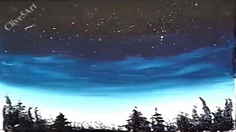 Easy Night Sky Acrylic Painting For Beginnersacrylic