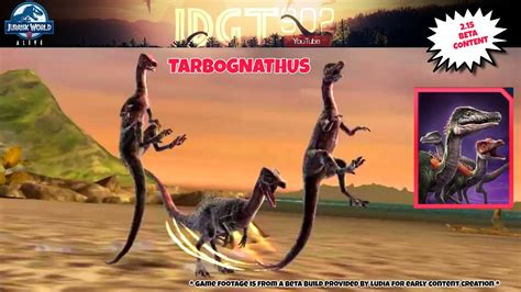 Tarbognathus Legendary Flock First Look Pvp All New 215 Jurassic World Alive Youtube