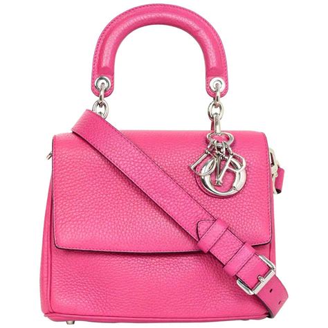 Christian Dior Pink Leather Mini Be Dior Flap Crossbody Bag For Sale At
