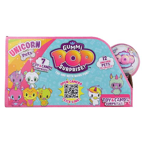 Gummi Pop Surprise Unicorn Pets Toy And Candy Surprises 7pcs