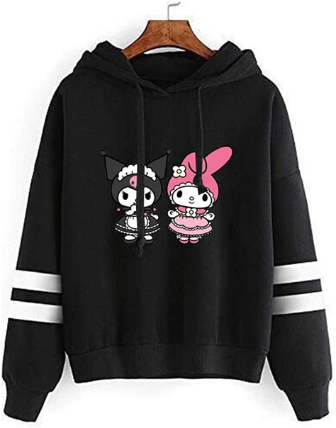 Cute Kuromi Hoodie Melody Sweatshirt Funny Clothes For Women Kuromi Hoodies Pullover Fall