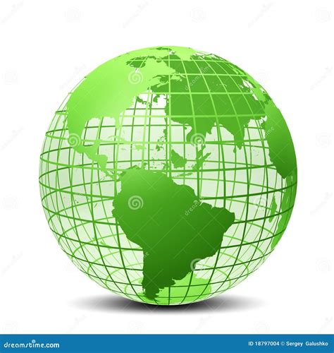 Green Globe White Background Transparent Stock Illustrations 970