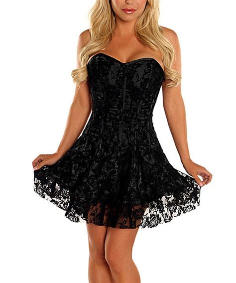 Look At This Black Lavish Lace Corset Dress Women On Zulily Today