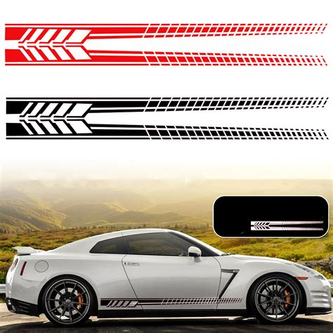 universal racing stripe graphic sticker auto car body side door vinyl decals diy