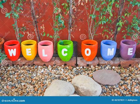 Welcome Sign Stock Image Image Of Background Calligraphy 46187831