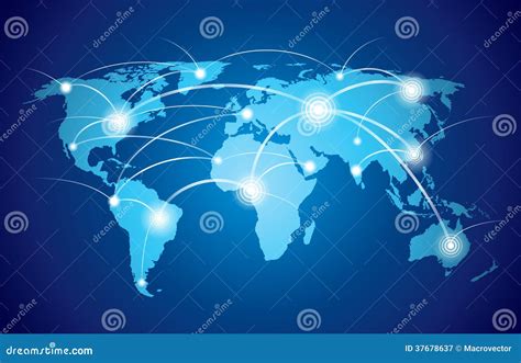 World Map With Global Network Royalty Free Stock Photography Image