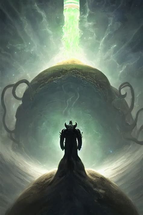Cthulhu In Space Looking At Earth Larger Than Earth Stable