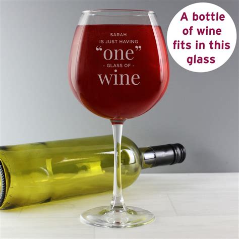 Personalised One Glass Bottle Of Wine Glass Charming Diva
