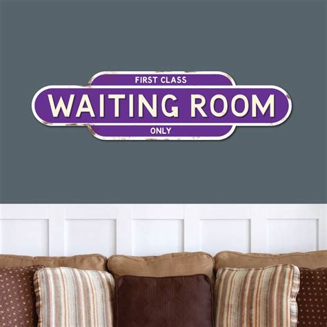 Jaf Graphics Vintage Style Waiting Room Sign