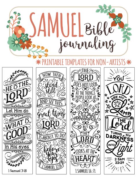 Samuel Printable Bible Journaling Templates For Non Artists Just Print