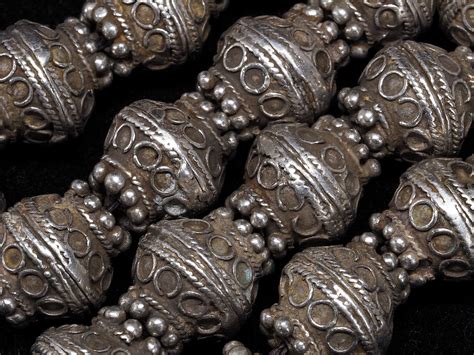 19 antique silver beads strand 10 aqqa morocco tribal etsy bead strand how to make beads