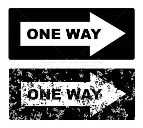 One Way Sign Vector At Collection Of One Way Sign