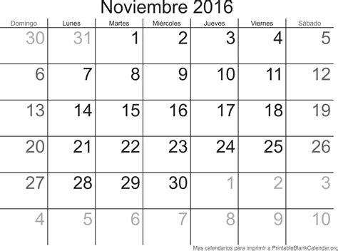 Noviembre 2016 Calendario Para Imprimir Calendarios Para Imprimir