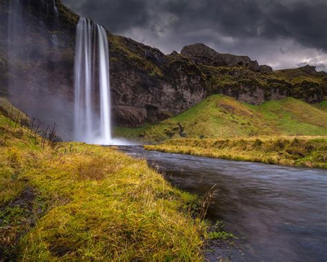 Waterfall Iceland Forest Scenery Photo Hd Wallpaper