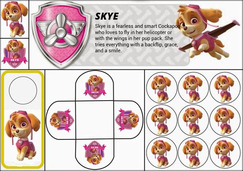 If you happen to need to have design for kid's plan. Free Printable Mini Kit of Skye from Paw Patrol. - Oh My ...
